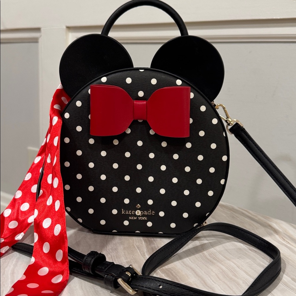Kate Spade Bag Minnie Mouse Disney X Red Black Crossbody - Picture 4 of 17